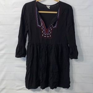 Embroidered Semi Sheer Dress